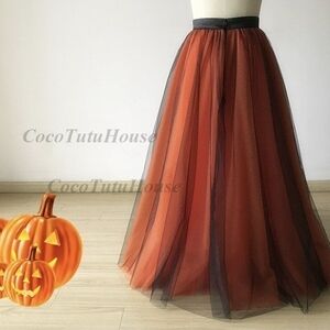 Women's Orange Tulle Skirt